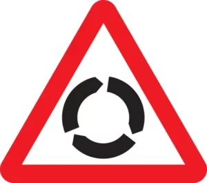 warning sign roundabout